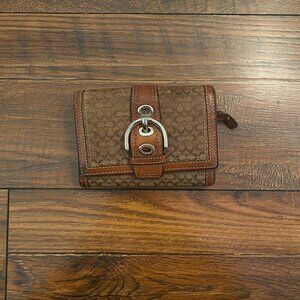 Coach Authentic Soho Mini Signature Compact Bifold Wallet